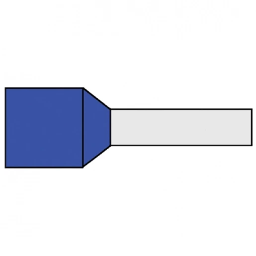 Klemko adereindhuls 2,5mm² 12mm Geïsoleerd Blauw