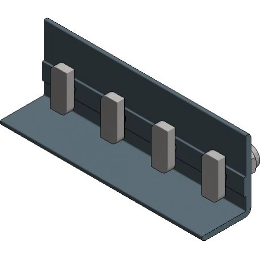 Van der Valk koppelstuk side+met 4 hamerkopbouten M8x20 zwart CT
