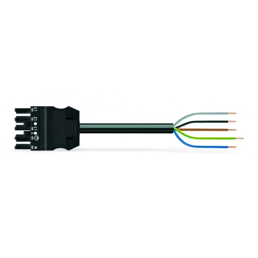 Wago Serie 771 Patchkabel gebouwinstallatie 5p Contrastekker (female) Vrij kabeluiteinde 1000mm