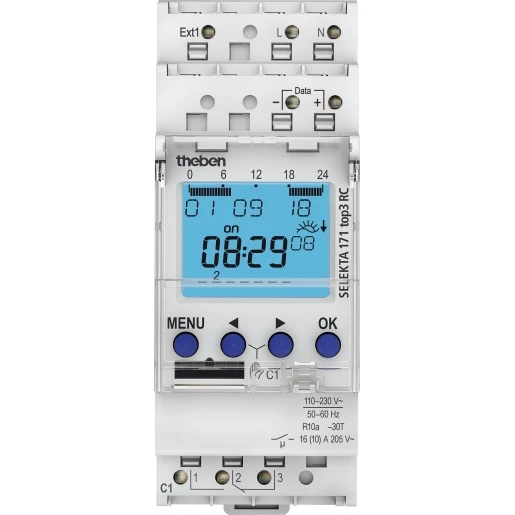 Theben Selekta Digitale tijdschakelklok app programma DIN-rail 110 - 240V 1 kanaal 16A AC 1710330