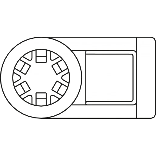 Hellermann Tyton BEVESTIGINGSZADEL VOOR LASSTIFTOPNAME 19,0X10,0X14,5 ZWART