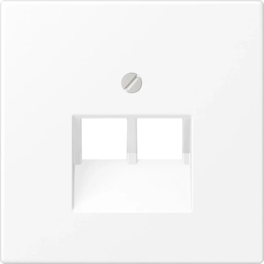Jung LS range centraalplaat- (onderdeel) afdekking sneeuwwit ls990 UAE/IAE 2 connectoren Zonder label wit LS969-2UAWWM