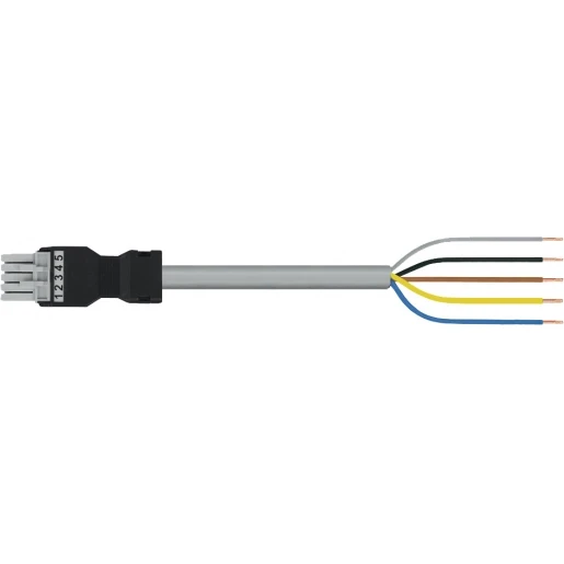 Wago SERIE 891 Patchkabel gebouwinstallatie 5p Contrastekker (female) Vrij kabeluiteinde 8000mm