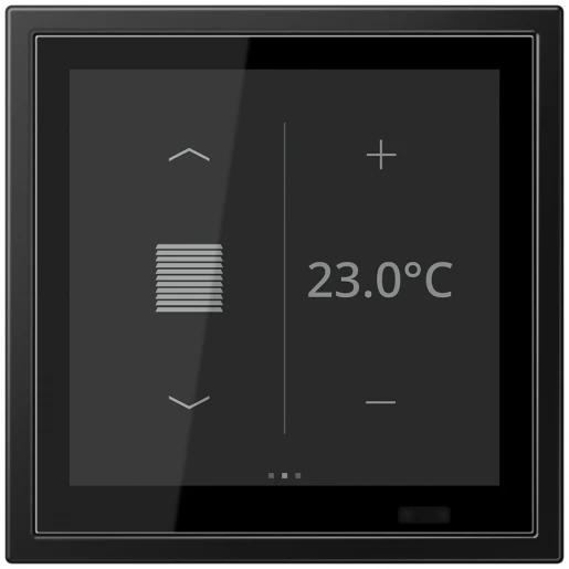 Jung LS range Touch ruimtecontroller KNX zwart RAL 9005 LSZ459BFD1SSWM