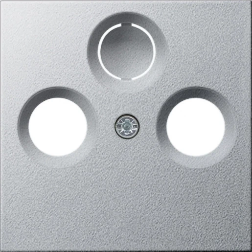 Gira System 55 Afdekking coaxiale antenne-CD Boring Centraalplaat Zonder label aluminium 086926