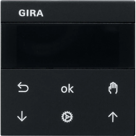 Gira System 55 s3000 jaloezie- en schakelklok display 2-voudig Mat zwart 5366005