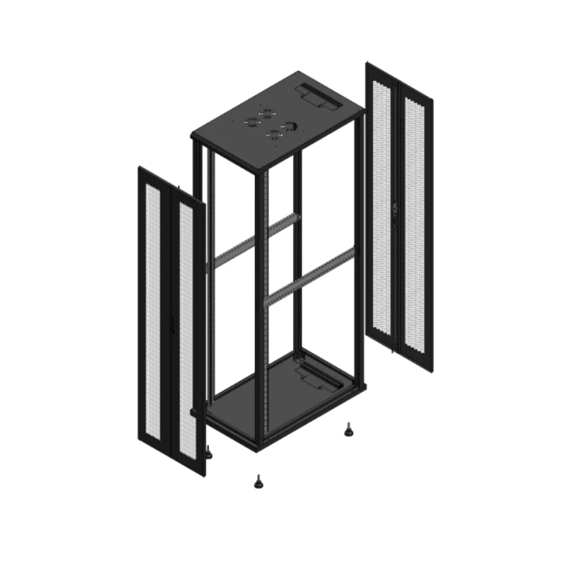 Gigamedia Vloer patchkast AV dubbel PER AR dubbel PER EX 19" 47HE 600x1000mm Zwart GGM 7047610PPDPPDEX