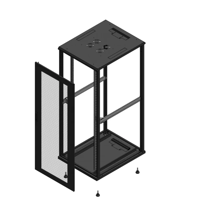 Gigamedia Vloer patchkast AV enkel PER SP EX 19" 42HE 800x1000mm Zwart GGM 7042810PPSSPEX
