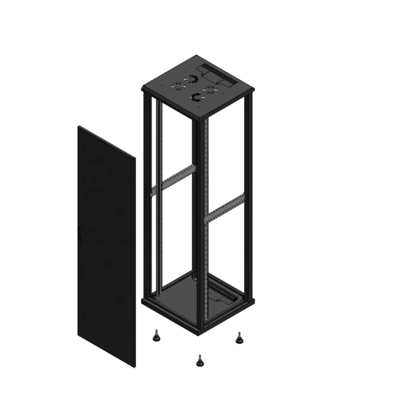 Gigamedia Vloer patchkast AV enkel TOL SP EX 19" 42HE 600x600mm Zwart GGM 704266PTSSPEX