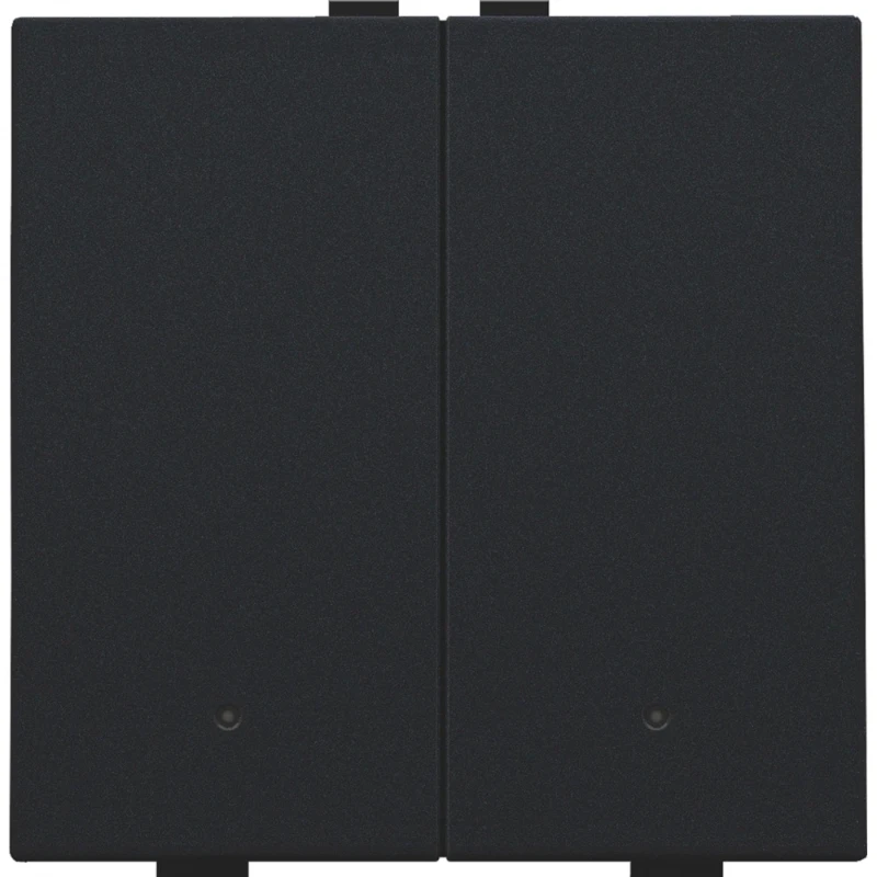 Niko Drukknop met led en comfortsensoren Home Control 2-voudig zwart inbouw RAL 9005 161-52202