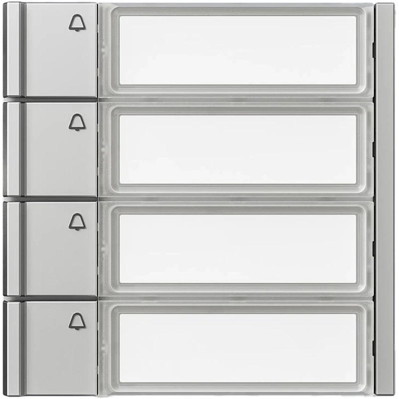 Siedle Oproeptoetsen voor Vario spreken/bellen kunststof 4-voudig zilver 210011975-00