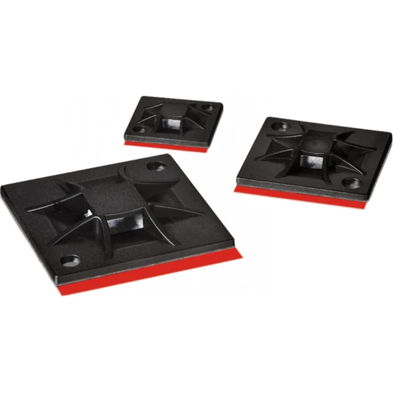 Hellermann Tyton QM20APT-A-PA66-BK (100) Plakzadel superlijm 20x20 zwart