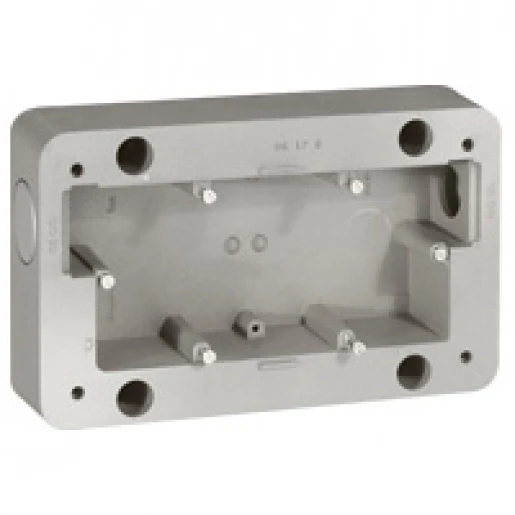 Legrand Soliroc Opbouwdoos IK10 1-voudig 1 module grijs Horizontaal en verticaal 077892