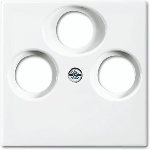 ABB Busch-Jaeger Balance Centraalplaat satelliet SI-B Antenne-aansluitdoos, coax Centraalplaat 3 connectoren Zonder label wit 2CKA001724A4335