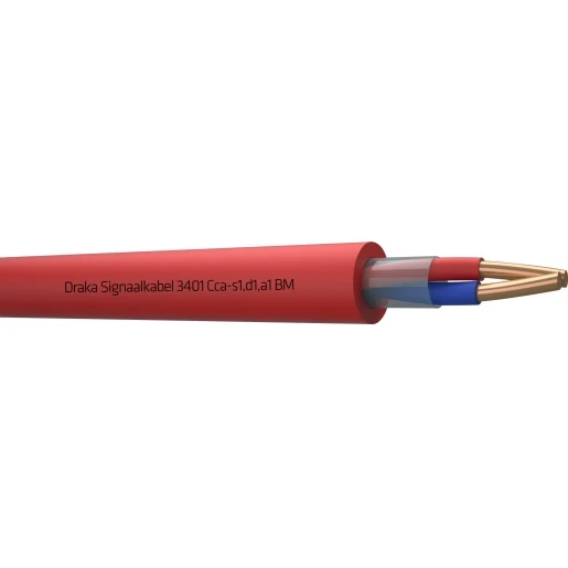 Draka 3400 BM Cca signaalkabel 1x2x0,8mm Rood
