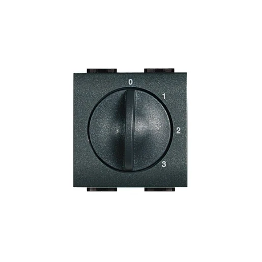 Bticino LivingLight schakelaar 4 posities ventilatie 3 snelheden inbouw Schakeling 0 - 1 - 2 - 3 3A 250V BTL4016