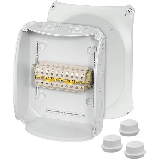 Hensel Kabeldoos IP66 BM6 6-16 mm² Cu/Alu 5 polig invoer M25/40/50 Grijs