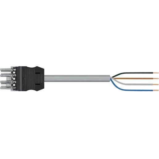 Wago SERIE 771 Patchkabel gebouwinstallatie 4p Contrastekker (female) Vrij kabeluiteinde 4000mm