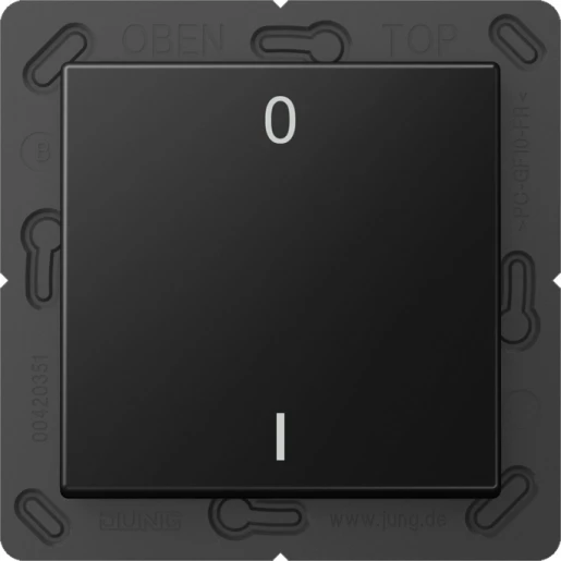 Jung A range enOcean wandzender + symbolen 0 I 2-kanalen Zwart ENOA590-01SWM