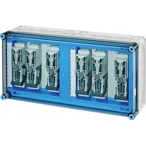 Hensel Mi Lastscheiderkast 6x125A NH000 3p Rail 400A 5 polig BM4 600x300mm Lastsscheider behuizing voor de b