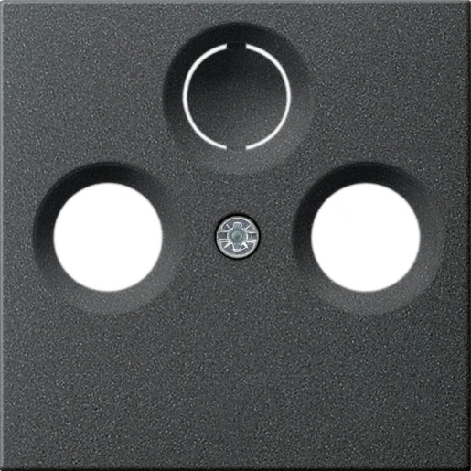 Gira System 55 Afdekking coaxiale antenne-CD Boring Centraalplaat Zonder label antraciet 086928
