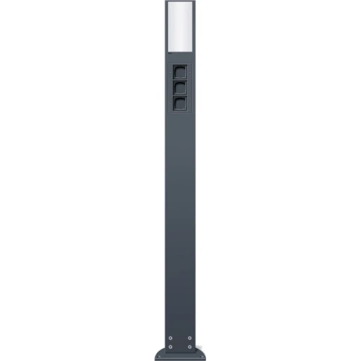 Gira Profiel 55 energiezuil lichtelelement met 3x lege unit 142x75mm antraciet IP44 135328