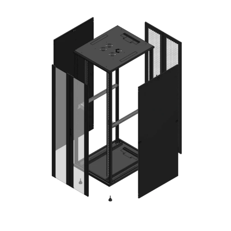 Gigamedia Vloer patchkast AV dubbel VER AR dubbel PER 19" 47HE 800x1000mm Zwart GGM 7047810PVDPPD