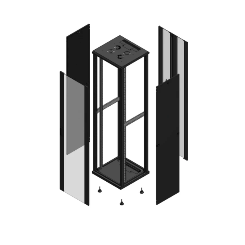Gigamedia Vloer patchkast AV enkel VER AR dubbel VER 19" 47HE 600x600mm Zwart GGM 704766PVSPVD