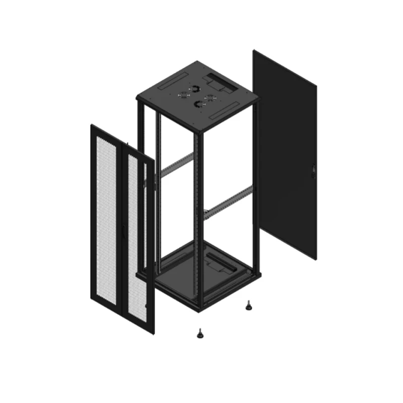 Gigamedia Vloer patchkast AV dubbel PER AR enkel TOL EX 19" 42HE 800x800mm Zwart GGM 704288PPDPTSEX