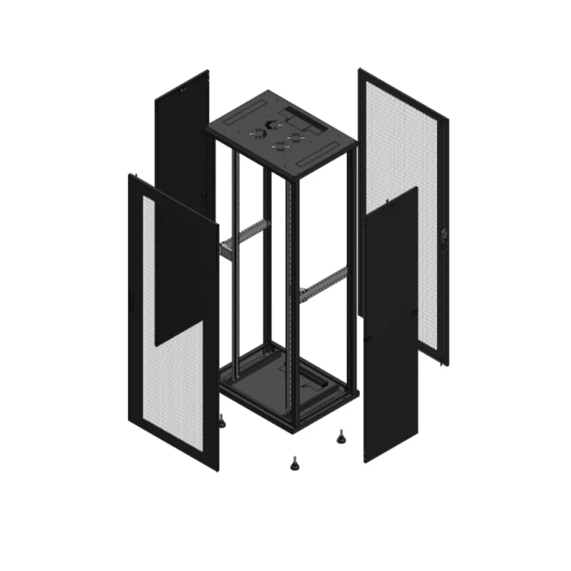 Gigamedia Vloer patchkast AV enkel PER AR enkel PER 19" 42HE 800x600mm Zwart GGM 704286PPSPPS