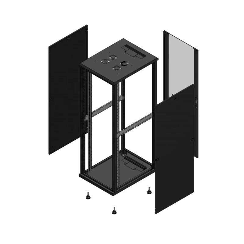 Gigamedia Vloer patchkast SP AR enkel VER 19" 36HE 600x800mm Zwart GGM 703668SPPVS