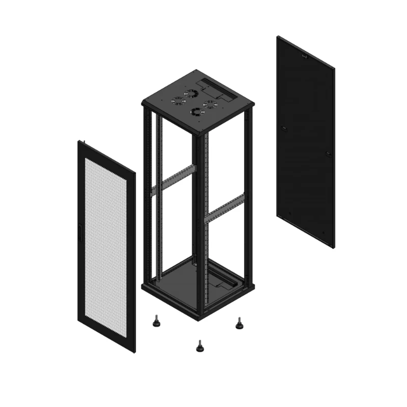 Gigamedia Vloer patchkast AV enkel PER PAR EX 19" 36HE 600x600mm Zwart GGM 703666PPSPAREX