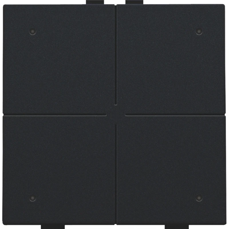 Niko Drukknop met led en comfortsensoren Home Control 4-voudig zwart inbouw RAL 9005 161-52204