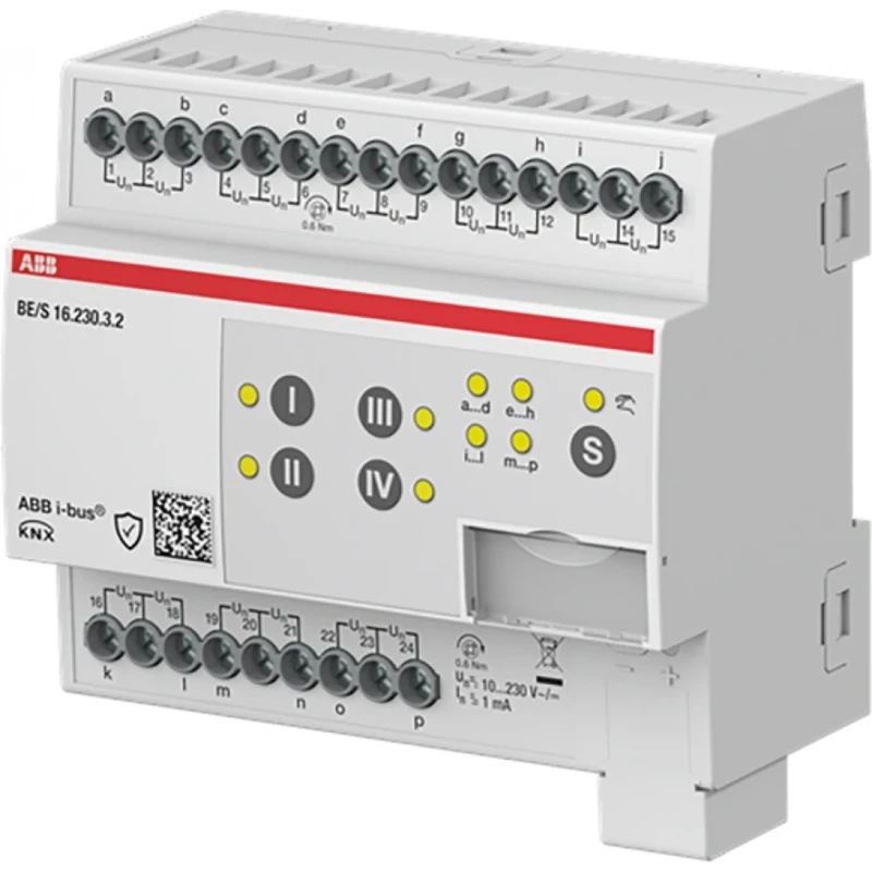 ABB Busch-Jaeger Binaire ingang 16-voudig 10-230 V handmatige bediening DIN-rail.