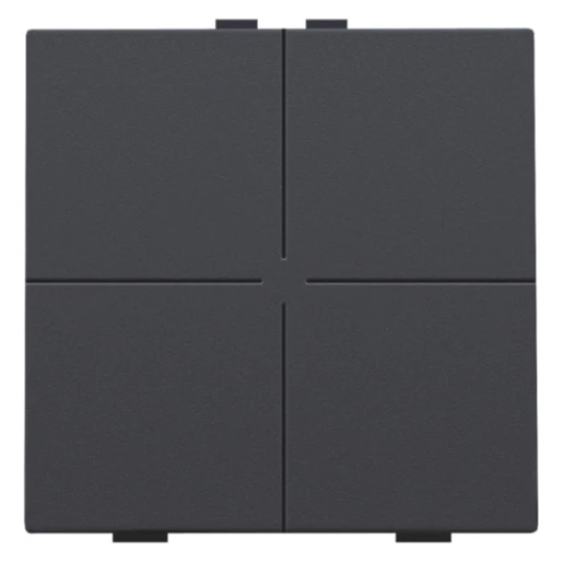 Niko Home Control Tastsensor bussysteem 4-voudig antraciet inbouw IP20 122-51004