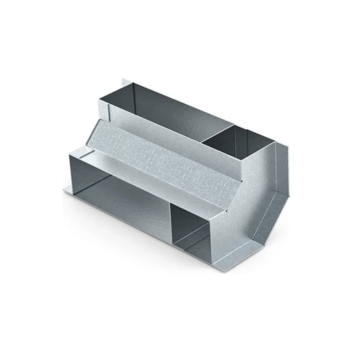 HPL Stijgstuk 190x48mm 2 compartimenten staal 813.0060