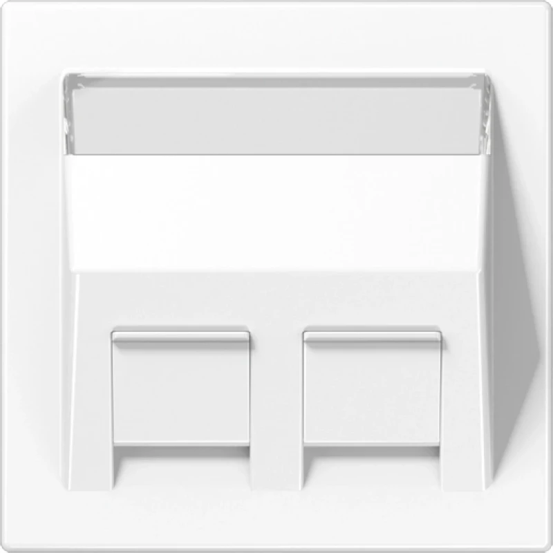 Jung LS range afdekking ls990 Centraalplaat 2 connectoren Met label wit LS569-30BFPLWW