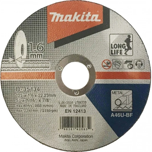 Makita Doorslijpschijf metaal (set 10 stuks) 125mm B-35134
