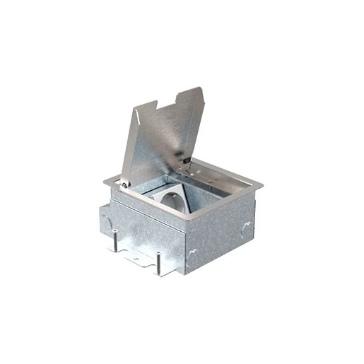 HPL Servicebox+ vloercontactdoos 65mm 1x WCD - RVS scharnierklep