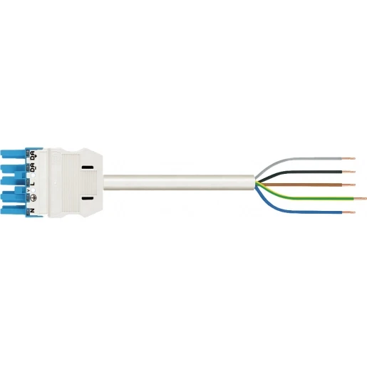 Wago SERIE 771 Patchkabel gebouwinstallatie 5p Contrastekker (female) Vrij kabeluiteinde 7000mm
