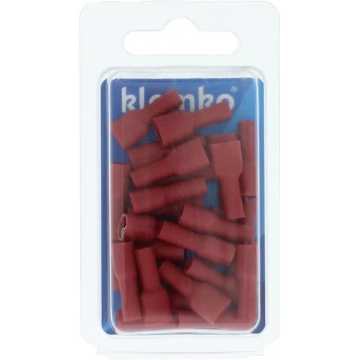 Klemko Blister verpakte vol.Geïsol.Vlakstekerhuls 6,3x0,8mm voor 0