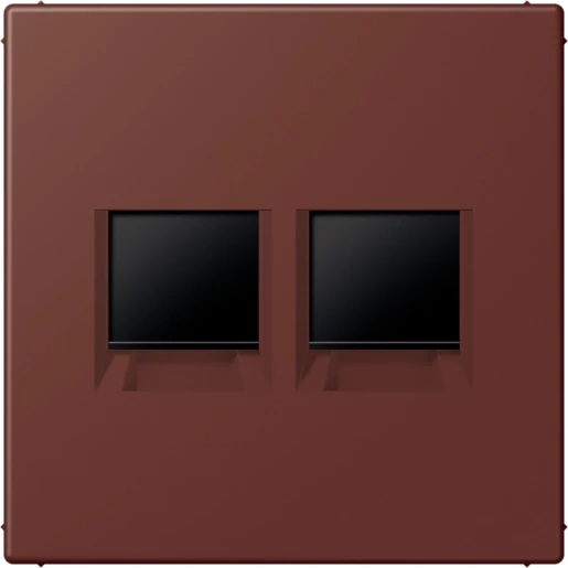 Jung LS range Afdekking centraalplaat AMP Radiall LC32120 Modular-Jack 2 connectoren Zonder label LC1969-2WE235
