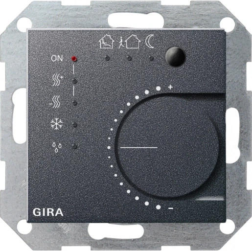 Gira KNX thermostaat drukc.I/F 4-v System 55 antraciet