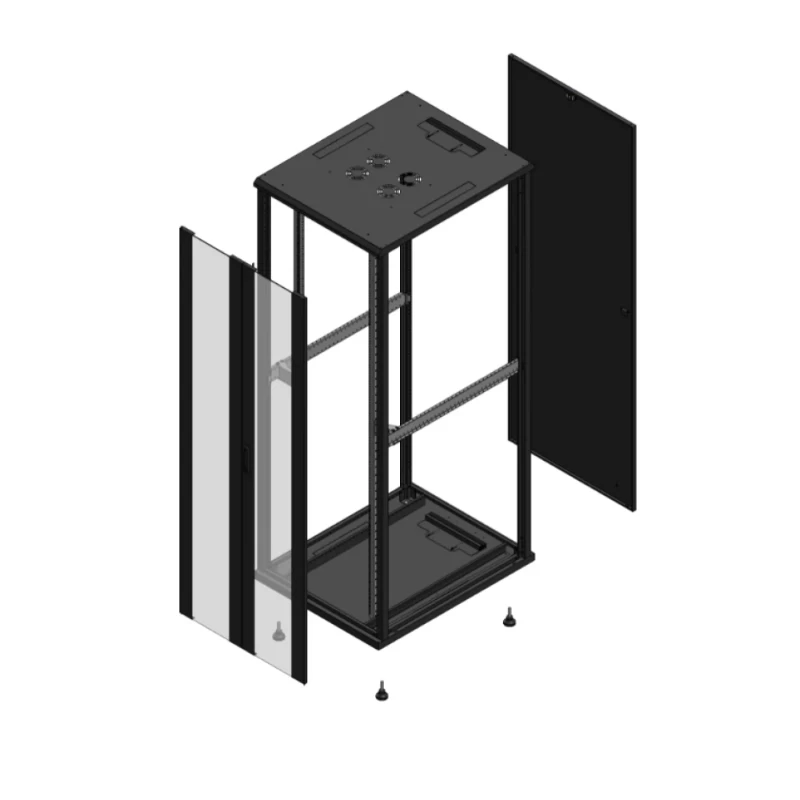 Gigamedia Vloer patchkast AV dubbel VER PAR EX 19" 47HE 800x1000mm Zwart GGM 7047810PVDPAREX