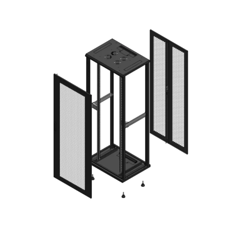 Gigamedia Vloer patchkast AV enkel PER AR dubbel PER EX 19" 42HE 800x600mm Zwart GGM 704286PPSPPDEX