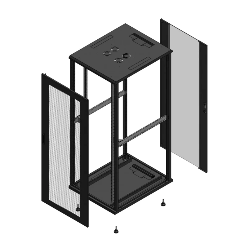 Gigamedia Vloer patchkast AV enkel PER AR enkel VER EX 19" 42HE 800x1000mm Zwart GGM 7042810PPSPVSEX