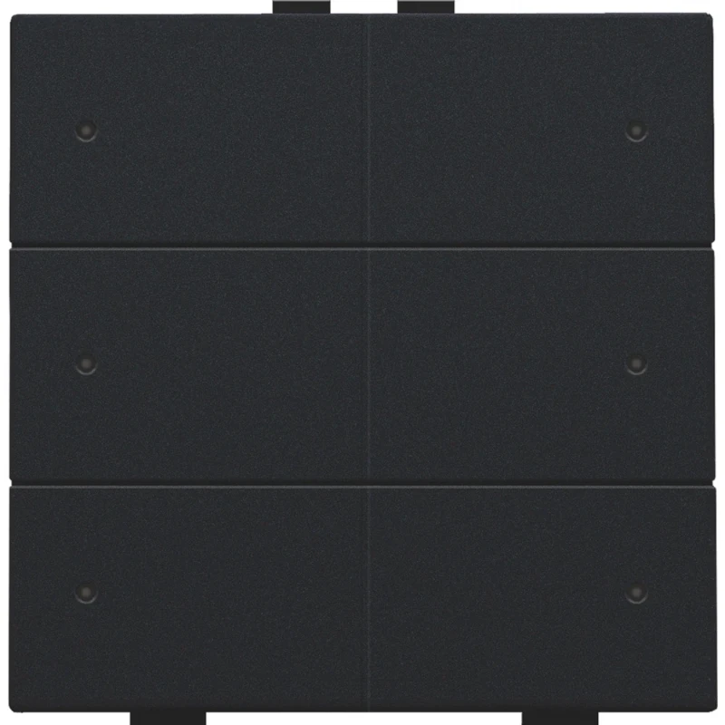 Niko Drukknop met led en comfortsensoren Home Control 6-voudig zwart inbouw RAL 9005 161-52206