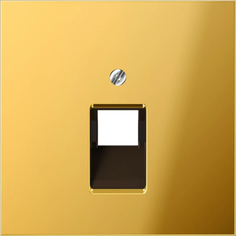 Jung LS range Centraalplaat- (onderdeel) afdekking UAE/IAE 1 connector MetaalZonder label goud GO2969-1UA