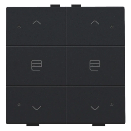 Niko Home Control Bediening motorsturing 6-voudig zwart inbouw IP20 RAL 9005 161-52036