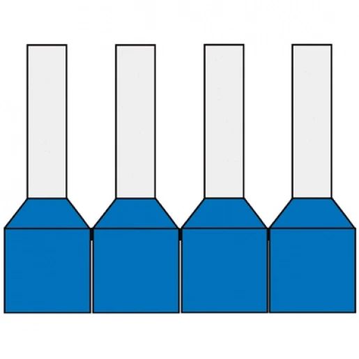 Klemko adereindhuls 0,75mm² 8mm Geïsoleerd Lichtblauw